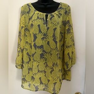 Banana Republic Pineapple Print Women's Top